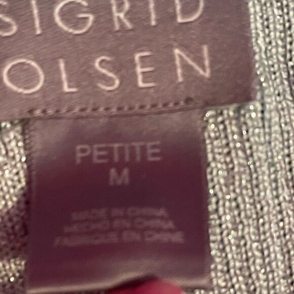 NWT Sigrid Olson mint green sequined tank top sz Petite M - Picture 4 of 6